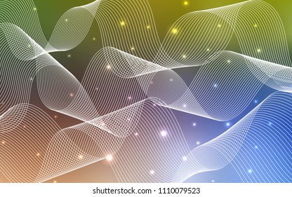 Light Blue, Yellow vector pattern with christmas ribbons. Beautiful colored illustration with ribbon in celebration style. The pattern can be used for carnival, festival leaflets.