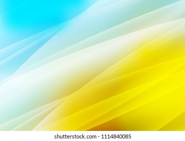 Light Blue, Yellow vector pattern with narrow lines. Modern geometrical abstract illustration with staves. The template can be used as a background.
