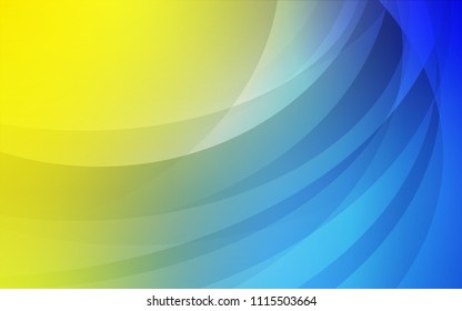 Light Blue, Yellow vector pattern with bent ribbons. Colorful illustration in abstract marble style with gradient. The best blurred design for your business.