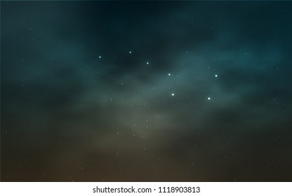 Light Blue, Yellow vector pattern with night sky stars. Shining illustration with sky stars on abstract template. Pattern for astrology websites.