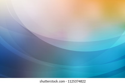 Light Blue, Yellow vector pattern with lamp shapes. Shining illustration, which consist of blurred lines, circles. The template for cell phone backgrounds.