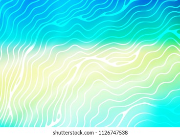 Light Blue, Yellow vector pattern with lava shapes. A completely new color illustration in marble style. The elegant pattern for brand book.