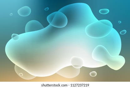 Light Blue, Yellow vector pattern with curved circles. Brand-new colored illustration in memphis style with gradient. Pattern for your business design.