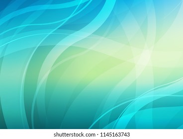 Light Blue, Yellow vector pattern with lamp shapes. Colorful abstract illustration with gradient lines. New composition for your brand book.