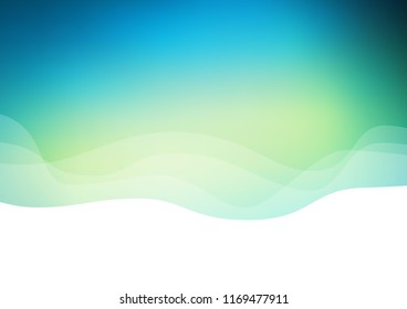 Light Blue, Yellow vector pattern with lava shapes. Blurred geometric sample with gradient bubbles.  Brand new design for your ads, poster, banner.