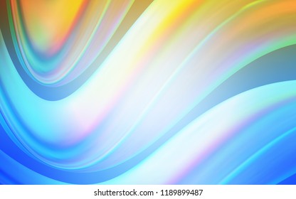 Light Blue, Yellow vector pattern with curved circles. Colorful abstract illustration with gradient lines. A completely new memphis design for your business.