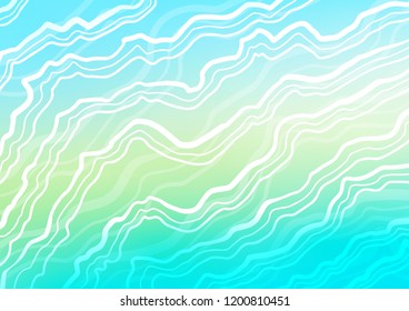 Light Blue, Yellow vector pattern with lines, ovals. Shining illustration, which consist of blurred lines, circles. New composition for your brand book.