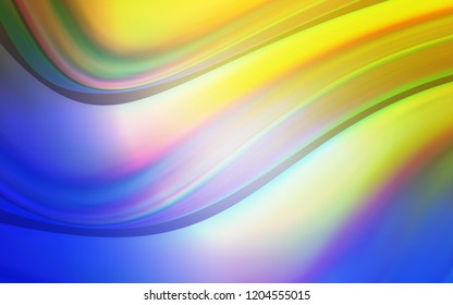 Light Blue, Yellow vector pattern with lines, ovals. A sample with blurred bubble shapes. A completely new template for your business design.