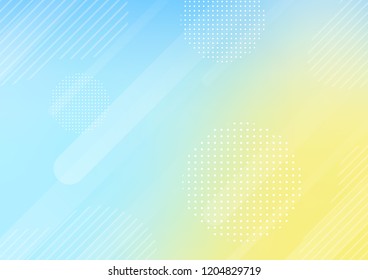 Light Blue, Yellow vector pattern with rounded lines, dots. Modern geometrical abstract illustration with sticks, dots. Smart design for your business advert.