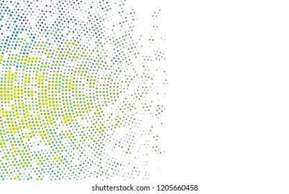 Light Blue, Yellow vector pattern with spheres. Blurred decorative design in abstract style with bubbles. Design for posters, banners.