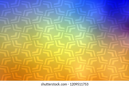 Light Blue, Yellow vector pattern with lava shapes. A vague circumflex abstract illustration with gradient. Pattern for your business design.