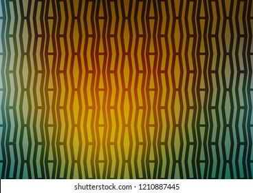 Light Blue, Yellow vector pattern with narrow lines. Lines on blurred abstract background with gradient. Smart design for your business advert.