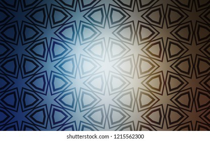 Light Blue, Yellow vector pattern with christmas stars. Blurred decorative design in simple style with stars. Pattern for new year ad, booklets.