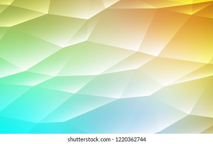 Light Blue, Yellow vector pattern in polygonal style. Illustration with set of colorful triangles. Pattern for busines ad, booklets, leaflets