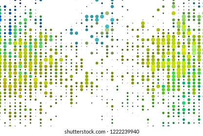 Light Blue, Yellow vector pattern with spheres. Blurred decorative design in abstract style with bubbles. Template for your brand book.
