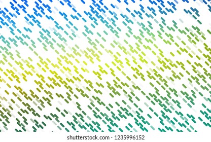 Light Blue, Yellow vector pattern with narrow lines. Modern geometrical abstract illustration with staves. Pattern for business booklets, leaflets.