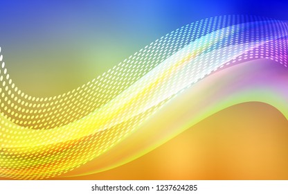 Light Blue, Yellow vector pattern with spheres, triangles. Decorative design in abstract style with triangle structure. New template for your brand book.