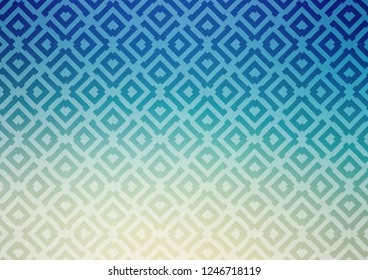 Light Blue, Yellow vector pattern with lines, rectangles. Colorful decorative design in simple style with lines, rhombuses. Smart design for your business advert.
