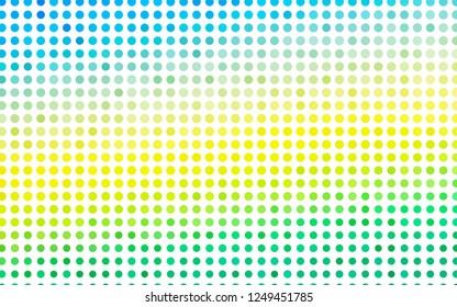 Light Blue, Yellow vector pattern with spheres. Beautiful colored illustration with blurred circles in nature style. Design for posters, banners.