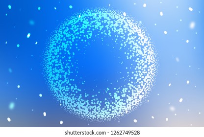 Light Blue, Yellow vector pattern with spheres. Modern abstract illustration with colorful water drops. Pattern for futuristic ad, booklets.