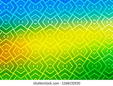 Light Blue, Yellow vector pattern with narrow lines. Blurred decorative design in simple style with lines. Backdrop for TV commercials.