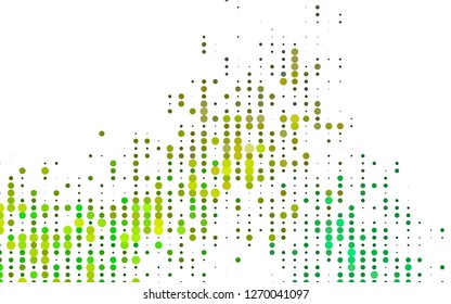 Light Blue, Yellow vector pattern with spheres. Blurred bubbles on abstract background with colorful gradient. Template for your brand book.