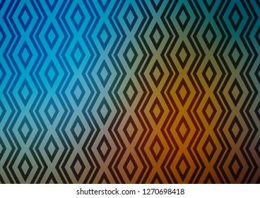 Light Blue, Yellow vector pattern with lines, rectangles. Colorful decorative design in simple style with lines, rhombuses. Smart design for your business advert.