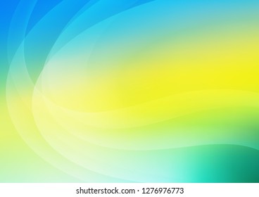 Light Blue, Yellow vector pattern with lamp shapes. A sample with blurred bubble shapes. The elegant pattern for brand book.