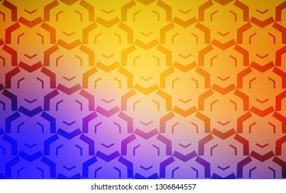 Light Blue, Yellow vector pattern with wry lines. A sample with colorful lines, shapes. Elegant pattern for a brand book.