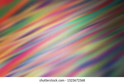 Light Blue, Yellow vector pattern with night sky stars. Shining illustration with sky stars on abstract template. Pattern for astrology websites.