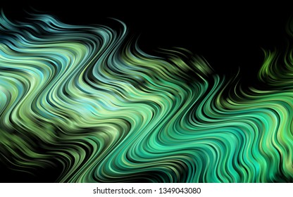 Light Blue, Yellow vector pattern with bent ribbons. A completely new color illustration in marble style. New composition for your brand book.