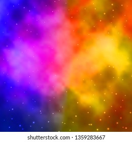 Light Blue, Yellow vector pattern with abstract stars. Modern geometric abstract illustration with stars. Pattern for new year ad, booklets.