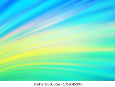 Light Blue, Yellow vector pattern with lava shapes. Modern gradient abstract illustration with bandy lines. The best blurred design for your business.