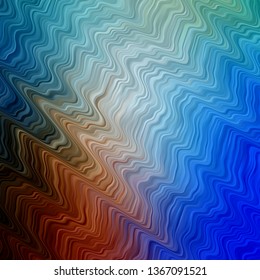 Light Blue, Yellow vector pattern with curved lines. Bright sample with colorful bent lines, shapes. Pattern for booklets, leaflets.