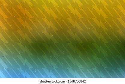 Light Blue, Yellow vector pattern with sharp lines. Lines on blurred abstract background with gradient. Smart design for your business advert.