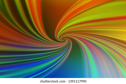 Light Blue, Yellow vector pattern with wry lines. Colorful illustration in simple style with gradient. Brand new design for your ads, poster, banner.