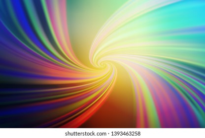 Light Blue, Yellow vector pattern with bent lines. Glitter abstract illustration with wry lines. The best colorful design for your business.