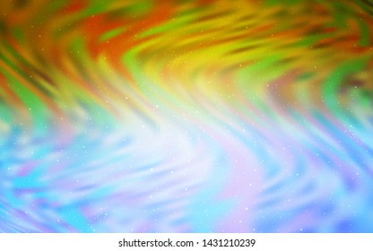 Light Blue, Yellow vector pattern with night sky stars. Modern abstract illustration with Big Dipper stars. Best design for your ad, poster, banner.