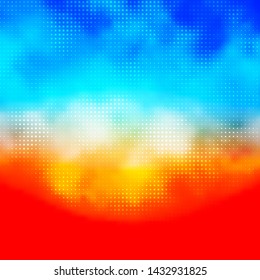 Light Blue, Yellow vector pattern with circles. Abstract decorative design in gradient style with bubbles. Pattern for websites, landing pages.