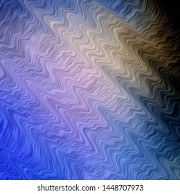 Light Blue, Yellow vector pattern with curved lines. Brand new colorful illustration with bent lines. Best design for your ad, poster, banner.