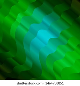 Light Blue, Yellow vector pattern with wavy lines. Colorful illustration in circular style with lines. Smart design for your promotions.