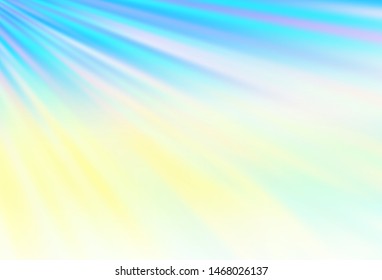 Light Blue, Yellow vector pattern with narrow lines. Modern geometrical abstract illustration with staves. Best design for your ad, poster, banner.