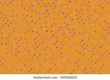 Light Blue, Yellow vector pattern with ABC symbols. Blurred design in simple style with signs of alphabet. Template for lettering, typography.