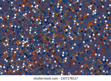 Light Blue, Yellow vector pattern with christmas stars. Blurred decorative design in simple style with stars. Smart design for your business advert.