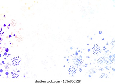 Light Blue, Yellow vector pattern with random forms. Decorative design in abstract style with random forms. Best smart design for your business.