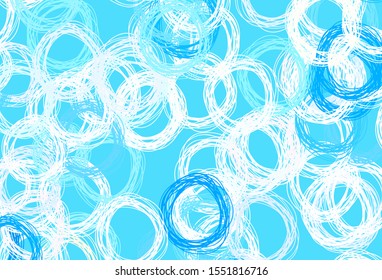 Light Blue, Yellow vector pattern with spheres. Illustration with set of shining colorful abstract circles. Pattern for textures of wallpapers.