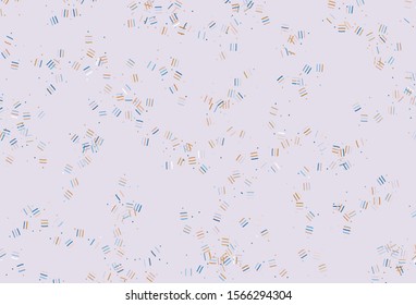 Light Blue, Yellow vector pattern with sharp lines, dots. Colorful shining illustration with lines on abstract template. Pattern for ad, booklets, leaflets.