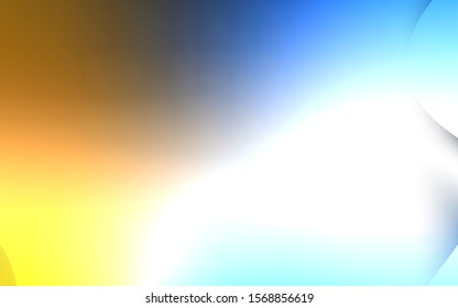 Light Blue, Yellow vector pattern with lines, ovals. Modern gradient abstract illustration with bandy lines. The template for cell phone backgrounds.