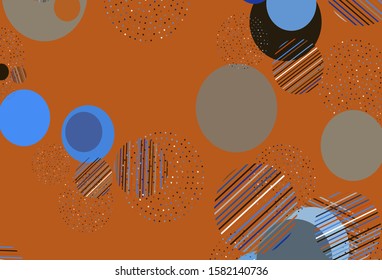 Light Blue, Yellow vector pattern with spheres. Blurred decorative design in abstract style with bubbles. Pattern for futuristic ad, booklets.