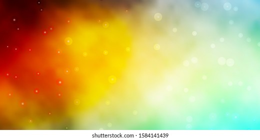 Light Blue, Yellow vector pattern with abstract stars. Colorful illustration with abstract gradient stars. Design for your business promotion.